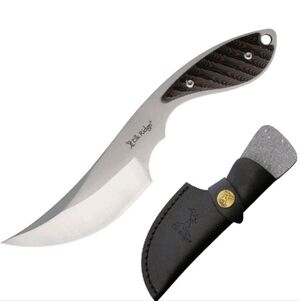 Elk Ridge Fixed Knife 3.25" Full Tang 3Cr13 Steel Blade Black/Red Micarta Handle